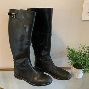 Cole Hann Black leather boots- size 9.5